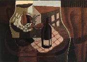 Juan Gris The small round table in front of Window oil